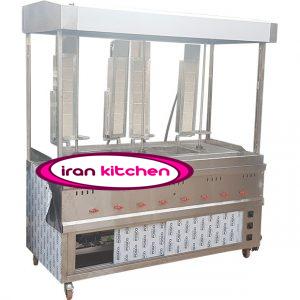 دستگاه کباب ترکی اتوماتیک ایستاده ۳ سیخ