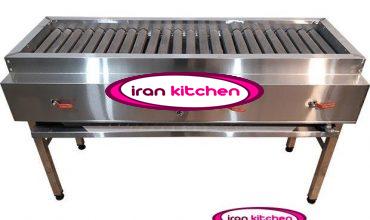 کباب پز چدنی با بدنه استیل گازی