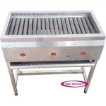 کباب پز تمام استیل گازی با عرض 120 و دهنه 55 سانتی متر