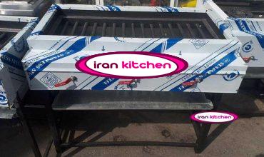 کباب پز گازی با پایه آهنی و دهنه 40 سانتیمتری