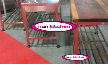 میز استیل صنعتی رستورانی با پایه پاتروکی