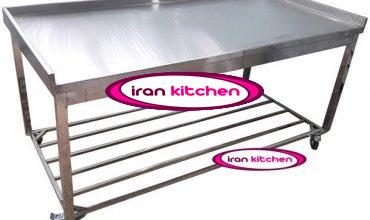 میز کار صنعتی چرخدار استیل داروسازی با پاتروکی