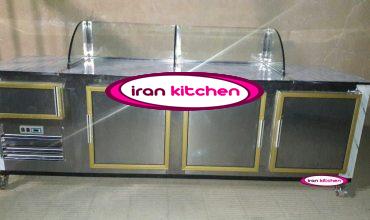 میز کار استیل یخچالی پیشخوان دار