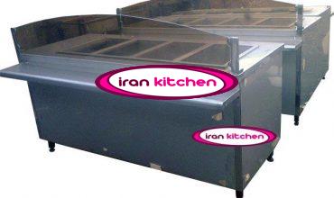 کانتر گرم پنج لگن شیشه نیم دایره