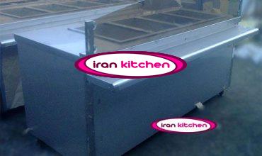کانتر گرم پنج لگن شیشه نیم دایره