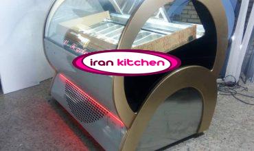 تاپینگ بستنی طرح کره ای 14 کاسه استیل طلایی