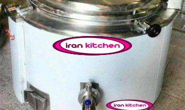 دیگ صنعتی چلوپز دارای نمای استیل سایز ۱۷۰ لیتر