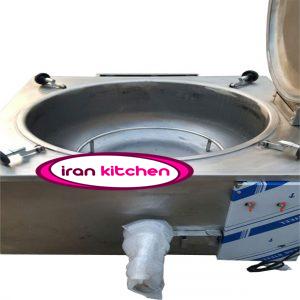 دیگ خورشت پزی مکعبی پرسی صنعتی دارای سایز ۱۰۰ لیتر