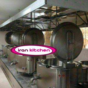 دیگ خورشت پز استیل صنعتی جوشی استوانه ای دارای ظرفیت ۳۰۰ لیتر