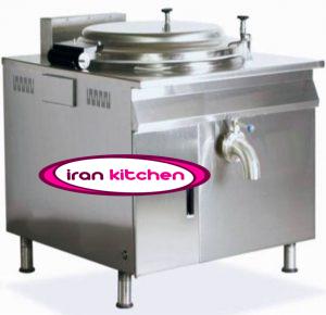 دیگ مکعبی سه جداره صنعتی استیل دارای قطر ۱۱۰ مکعبی