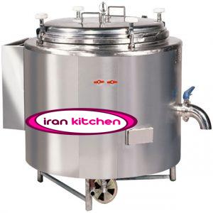 دیگ صنعتی برای پخت برنج استوانه ای جوشی سایز ۱۷۰ لیتر