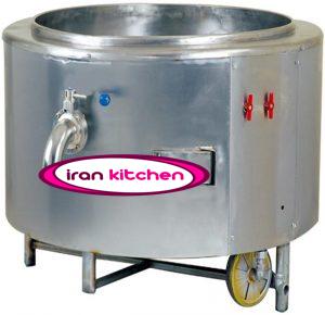 دیگ صنعتی استوانه ای دارای قطر ۱۱۰ سرخ کن جوشی