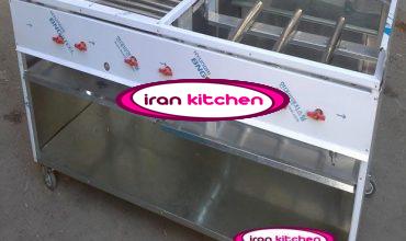 فر مرکب چهار کاره ساندویچی دارای گریل و سرخ کن و چرخ