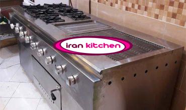 اجاق گاز فست فود ترکیبی دارای شعله کوچک و بزرگ