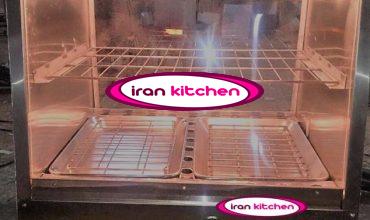 گرمکن شیشه ای فست فودی دیسپلی مرغ سوخاری
