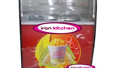 دستگاه ذرت مکزیکی دارای بدنه چوبی و میز استیل و دارای چرخ با کیفیت بالا