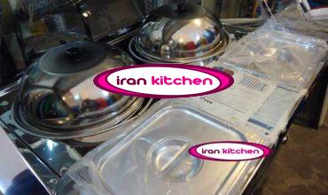 میز ذرت پز دارای دو دیگ و همچنین دارای شیشه خم با نما نور ابی و با کیفیت بالا