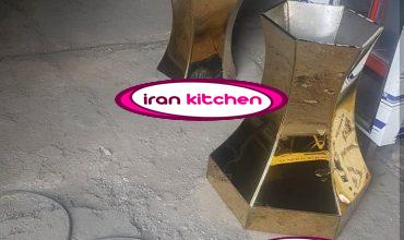 پایه استیل طلایی در ابعاد مختلف