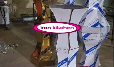پایه استیل طلایی در ابعاد مختلف
