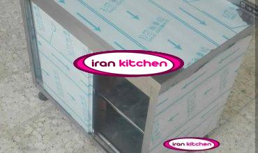 میز کار کابینت دار تمام استیل