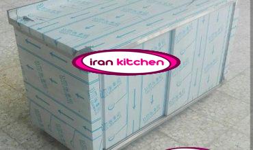 میز کار کابینت دار تمام استیل