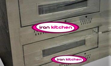 فر صندوقی سنگی پیتزا دارای دو طبقه
