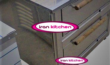 فر صندوقی پیتزا دارای 18 بشقاب و دستگیره چوبی