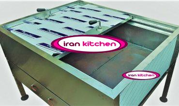 فر دیزی سنگی 96 تایی با سه شیر و سه صفحه چدن