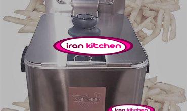 سرخ کن رومیزی برقی فست فود تک لگن صنعتی