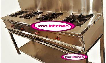 اجاق گاز خطی دارای چهار شعله فشار قوی رستورانی با کیفیت بسیار بالا