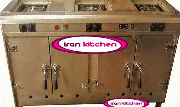 اجاق گاز دارای شش شعله دارای دو فر با کیفیت بسیار بالا