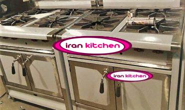 اجاق گاز صنعتی دارای چهار شعله با فر با ظرفیت 10 من با کیفیت بسیار بالا