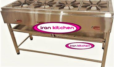 اجاق گاز خطی صنعتی دارای چهار شعله و با پایه با کیفیت بسیار بالا