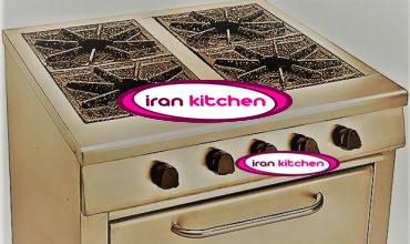 اجاق گاز صنعتی دارای چهار شعله و فر با کیفیت بسیار بالا