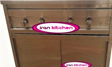 اجاق گاز صنعتی دارای چهار شعله با فر با ظرفیت 8 من با کیفیت بسیار بالا