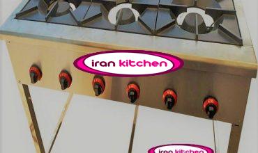 اجاق گاز طرح ایتالیای دارای شش شعله فست فودی با کیفیت بسیار بالا